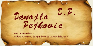 Danojlo Pejković vizit kartica